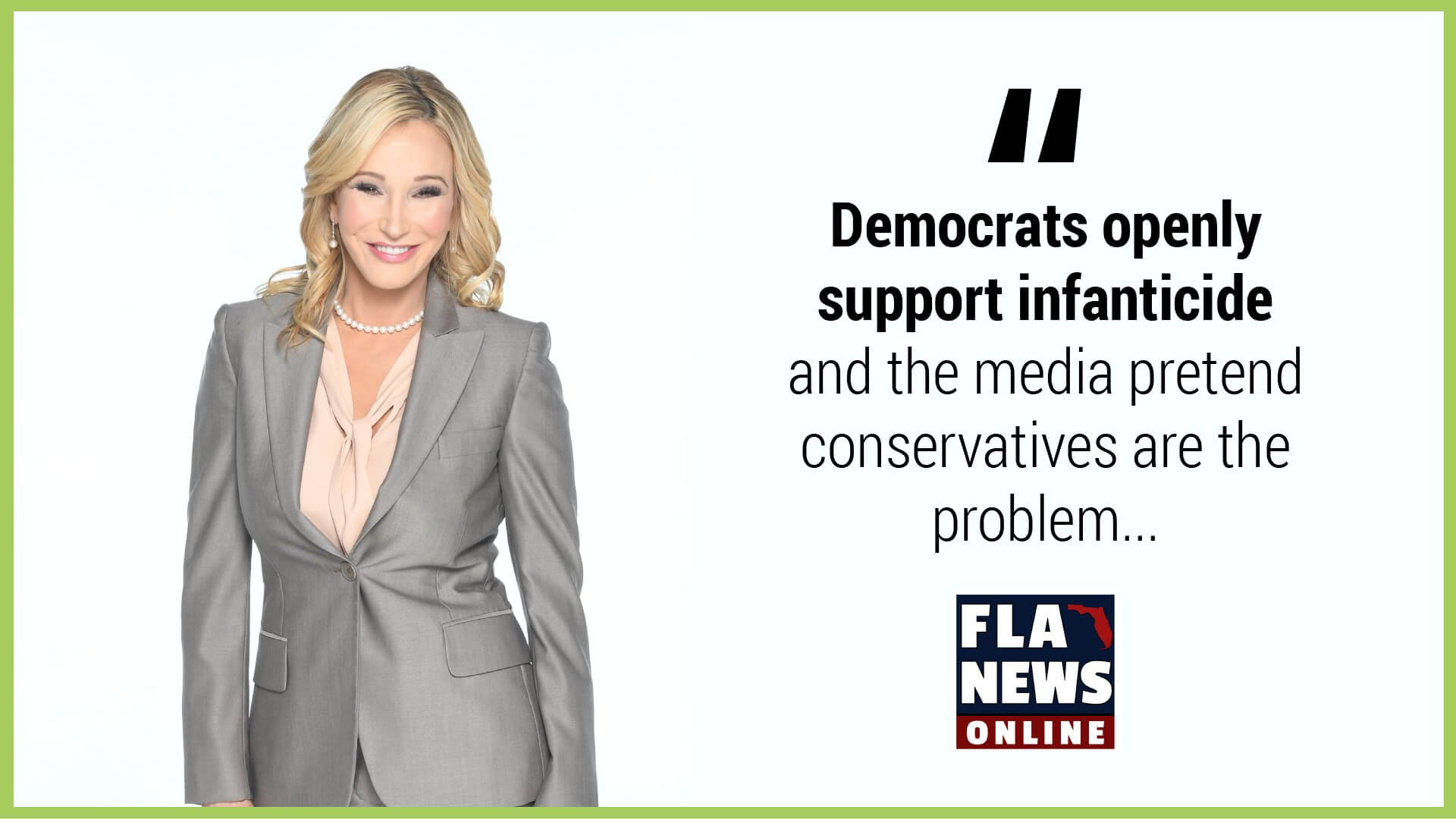 Democrats openly support infanticide and the media pretend conservatives are the problem…
