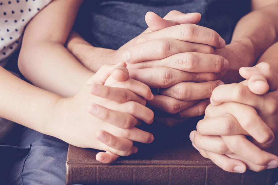 prayer hand folded